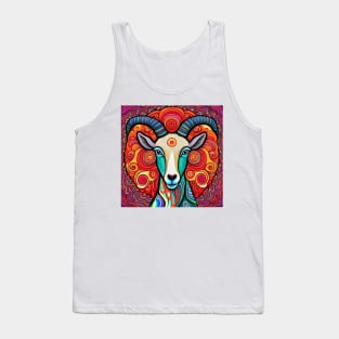 Bill the Quirky and Colorful Goat Tank Top